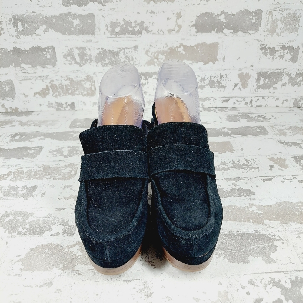 New Splendid Vina Black Suede Platform Slip On Clogs E101 - Picture 3 of 13